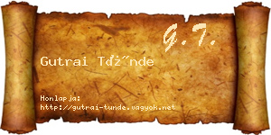 Gutrai Tünde névjegykártya